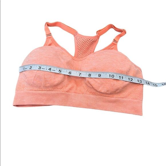 Coral Racer Back Adjustable Strap Removable Pad Dri More Tech Stretch Sports Bra - Picture 7 of 10